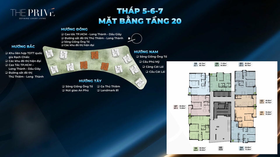 Layout tháp 5, 6, 7 – The Privé